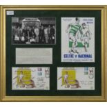 CELTIC F.C. INTEREST - VS. CLUB NACIONAL DE FOOTBALL 1971 CHALLENGE MATCH COMMEMORATIVE DISPLAY