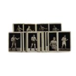 A COLLECTION OF EARLY 20TH CENTURY PHOTOGRAPHIC POSTCARDS DEPICTING BOXERS