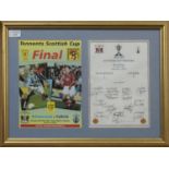 KILMARNOCK F.C. INTEREST - SCOTTISH CUP WINNERS 1996/97 COMMEMORATIVE DISPLAY