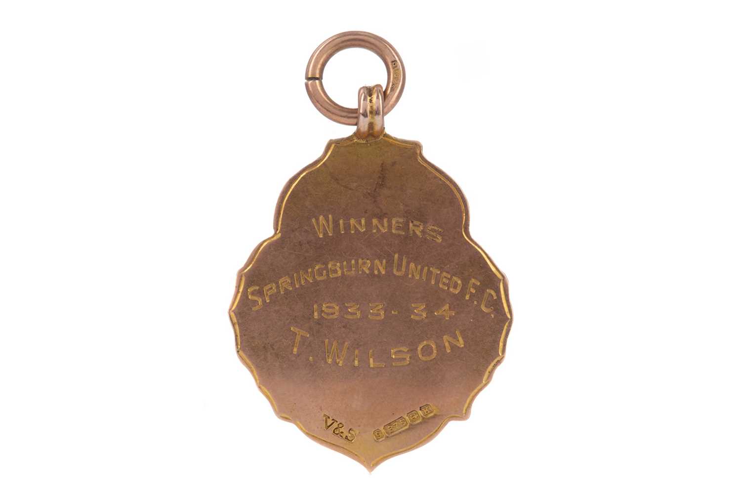 A GLASGOW JUVENILE FOOTBALL ASSOCIATION CUP GOLD MEDAL 1933/34 - Image 2 of 2