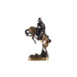 AFTER FREDERIC REMINGTON, BRONZE SCULPTURE OF 'BUCKING BRONCO',