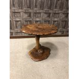 A 20TH CENTURY BURR ELM OCCASIONAL TABLE