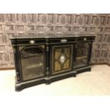 AN IMPRESSIVE VICTORIAN BOULLE CREDENZA