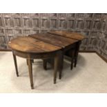 A MAHOGANY SECTIONAL DINING TABLE