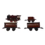 A BING TIN PLATE TRAIN SET