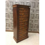 A SHOTGUN CABINET IN THE FORM OF A MAHOGANY WELLINGTON CHEST