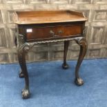 A LATE VICTORIAN MAHOGANY SIDE TABLE