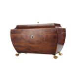 A REGENCY MAHOGANY TEA CADDY