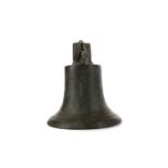 AN EARLY 20TH CENTURY BRONZE MESS BELL