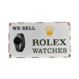 A VINTAGE ROLEX METAL ADVERTISING SIGN