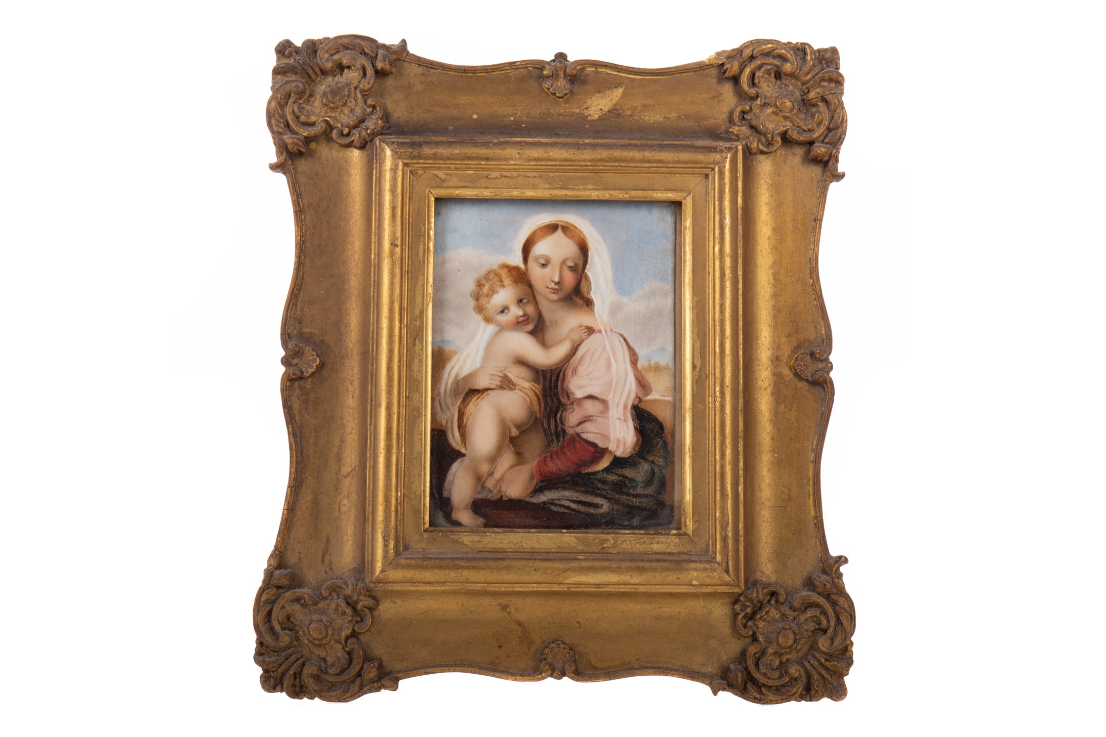 A 19TH CENTURY ITALIAN SCHOOL MADONNA AND CHILD