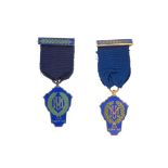 TWO ENAMELLED MEDALS