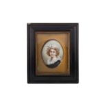 A LATE 19TH CENTURY CONTINENTAL PORCELAIN PORTAIT PLAQUE