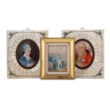 TWO 19TH CENTURY PORTRAIT MINIATURES, AND A FURTHER MINIATURE