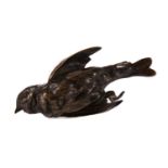 A FRENCH BRONZE MODEL OF A BIRD