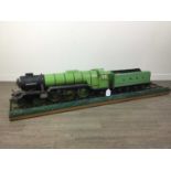 A 3.5 INCH GAUGE LIVE STEAM LOCOMOTIVE AND TENDER