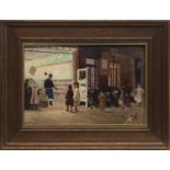 AT THE SHOP, AN OIL BY J WILLIAMSON