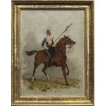 SKETCH OF A TROOPER 17TH LANCERS, AN OIL BY HENRY FREDERICK LUCAS LUCAS