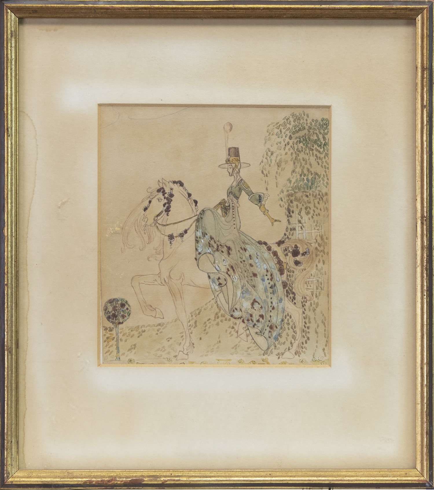 THE TROT, A MIXED MEDIA ATTRIBUTED TO JESSIE MARION KING