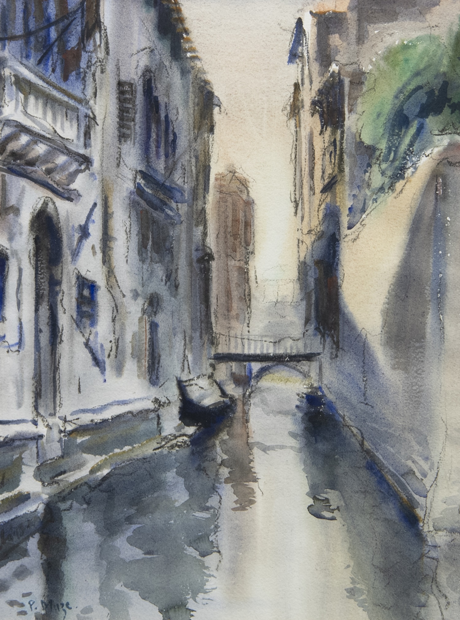 VENICE, A WATERCOLOUR BY PAUL MAZE - Image 2 of 2