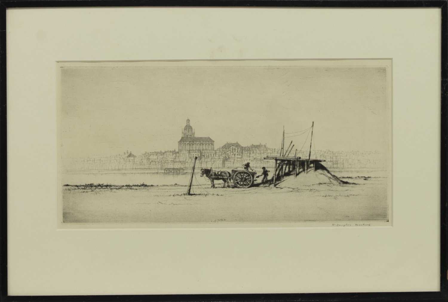 ON THE TAGUS, AN ETCHING BY WILLIAM DOUGLAS MACLEOD