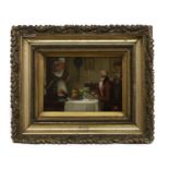 SUPPER TIME, AN OIL BY GEORGE FOX