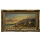 COASTAL SCENE, AN OIL BY JOSEPH HORLOR