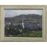 SUMMER EVENING, TARBERT, LOCH FYNE, AN OIL BY ROBERT HOUSTON