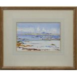 A NEAP TIDE, IONA, A WATERCOLOUR BY MARY HOLDEN BIRD