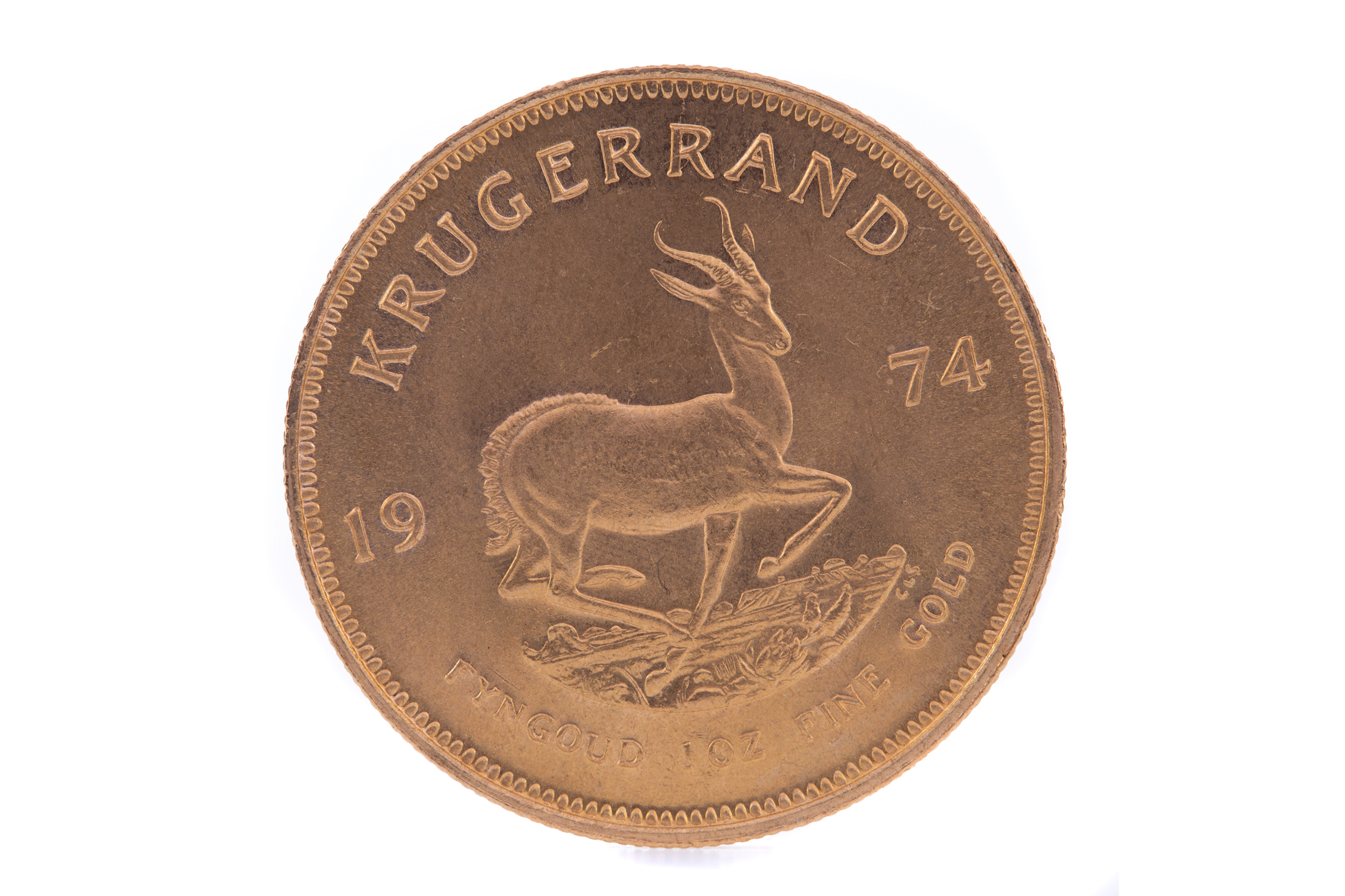 A GOLD KRUGERRAND DATED 1974