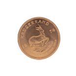 A GOLD KRUGERRAND DATED 1974