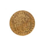 A GEORGE III GOLD GUINEA DATED 1776