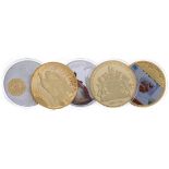 A COLLECTION OF LARGE COMMEMORATIVE COINS