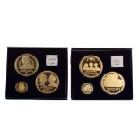 TWO SETS OF COMMEMORATIVE QUEEN ELIZABETH II COIN SETS