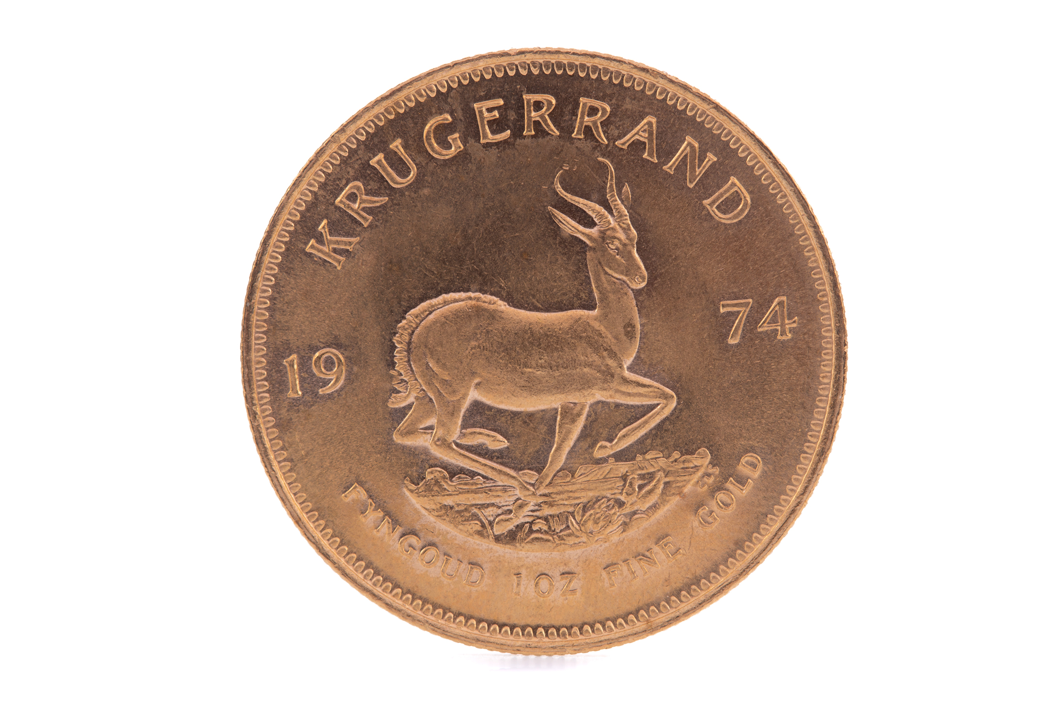 A GOLD KRUGERRAND DATED 1974