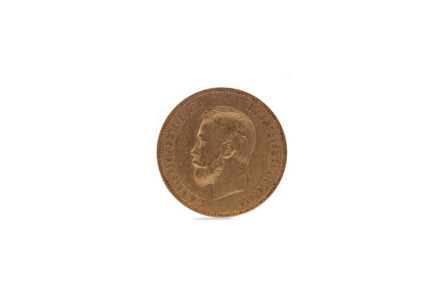 A GOLD 10 RUBLE COIN DATED 1901 - Image 2 of 2