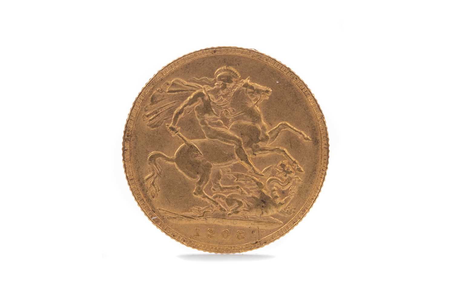 AN EDWARD VII GOLD SOVEREIGN DATED 1908