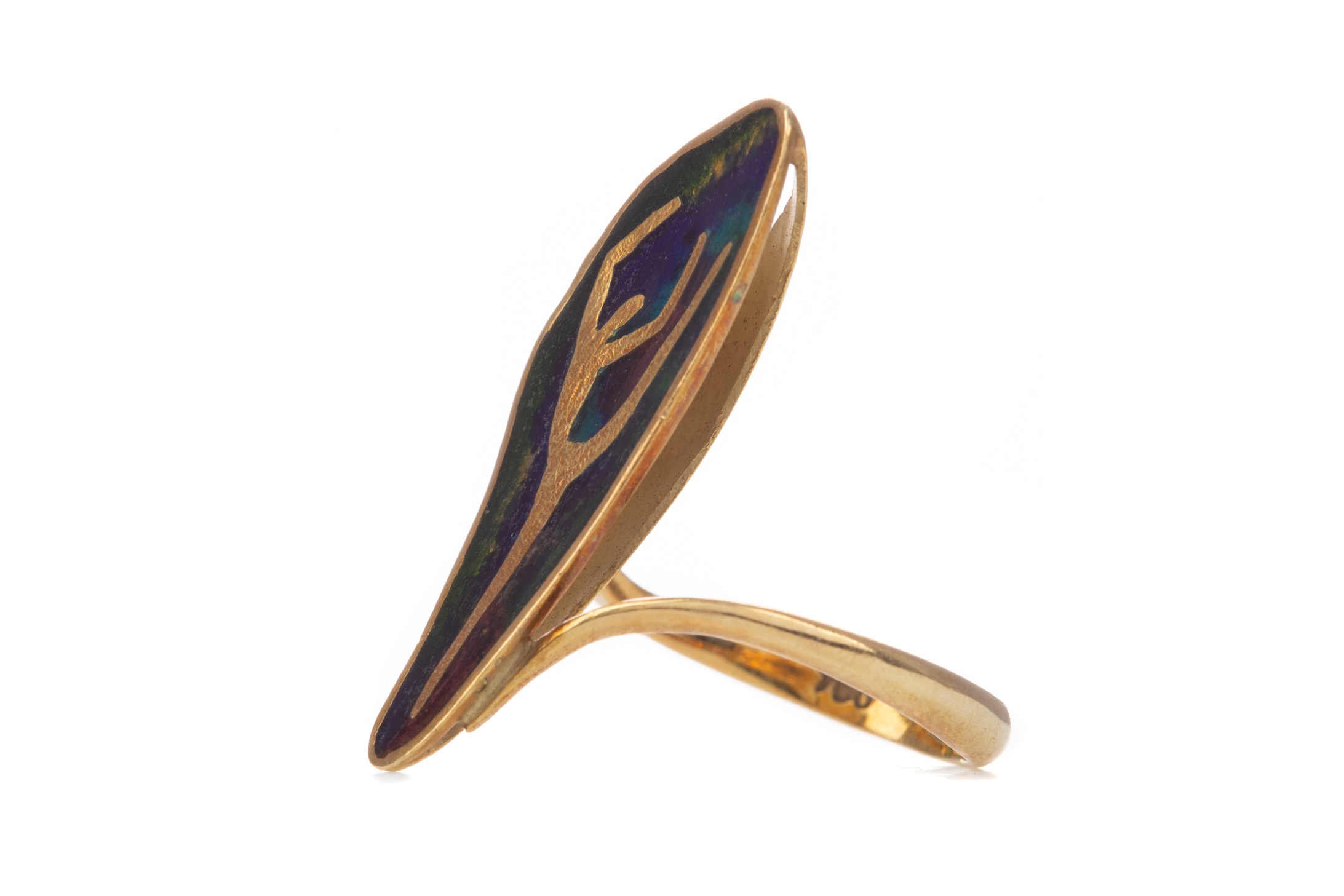 AN ENAMELLED RING - Image 2 of 2