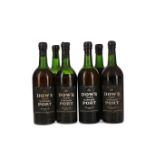 SIX BOTTLES OF DOW'S 1966 VINTAGE PORT