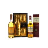 GLENMORANGIE 10 YEARS OLD GLASS PACK AND GLENLIVET FRENCH OAK RESERVE 15 YEARS OLD