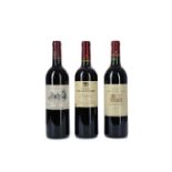 THREE BOTTLES OF RED BORDEAUX