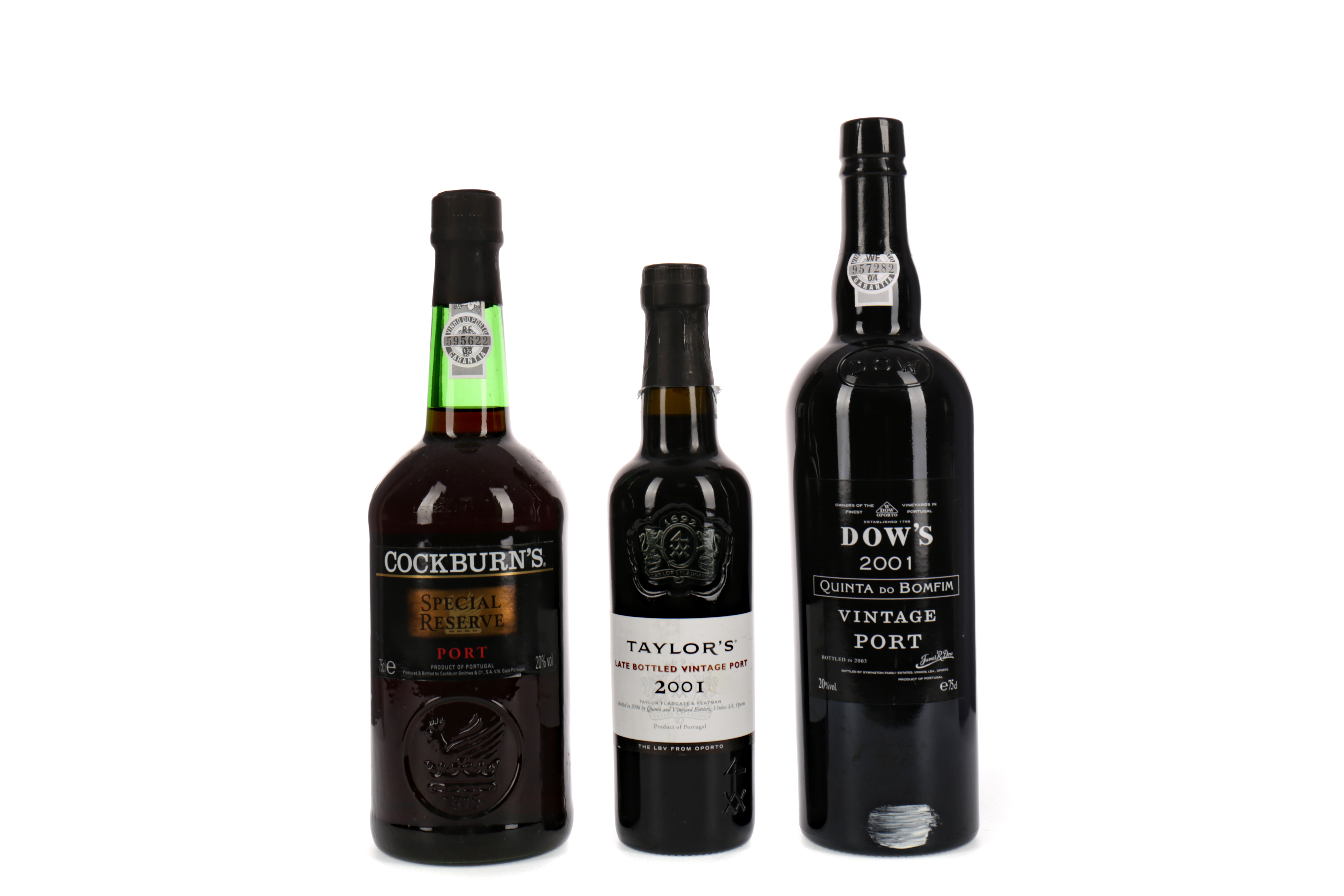 DOW'S 2001, TAYLOR'S 2001 AND COCKBURN'S SPECIAL RESERVE