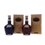 CHIVAS REGAL ROYAL SALUTE AGED 21 YEARS SAPPHIRE AND RUBY DECANTERS