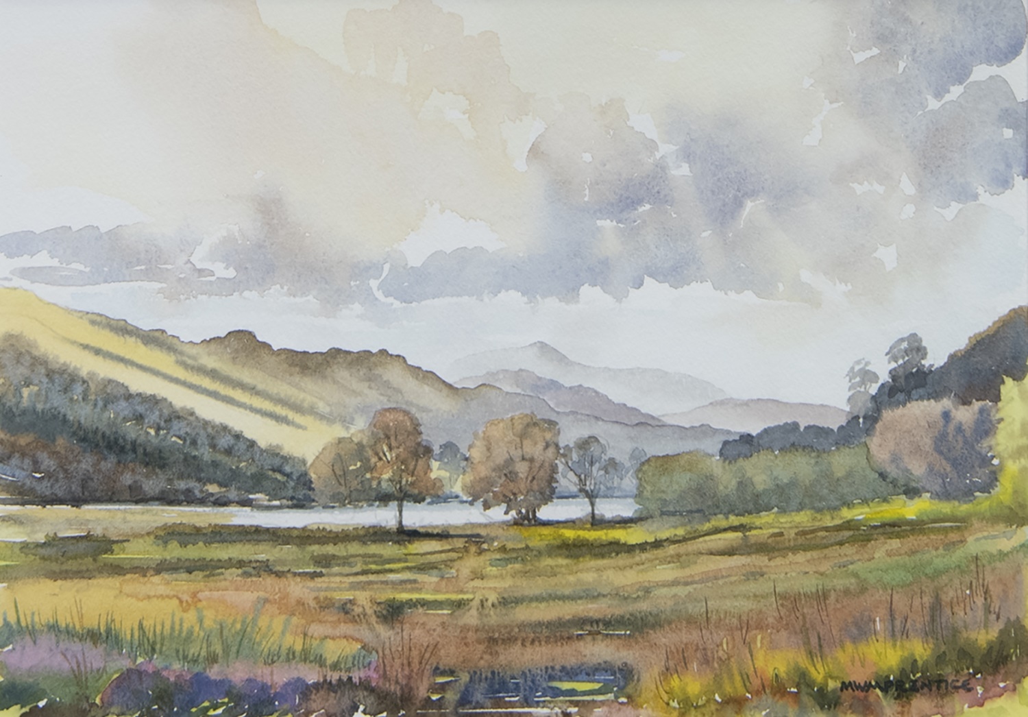 A PAIR OF WATERCOLOURS BY M W M PRENTICE - Image 2 of 4