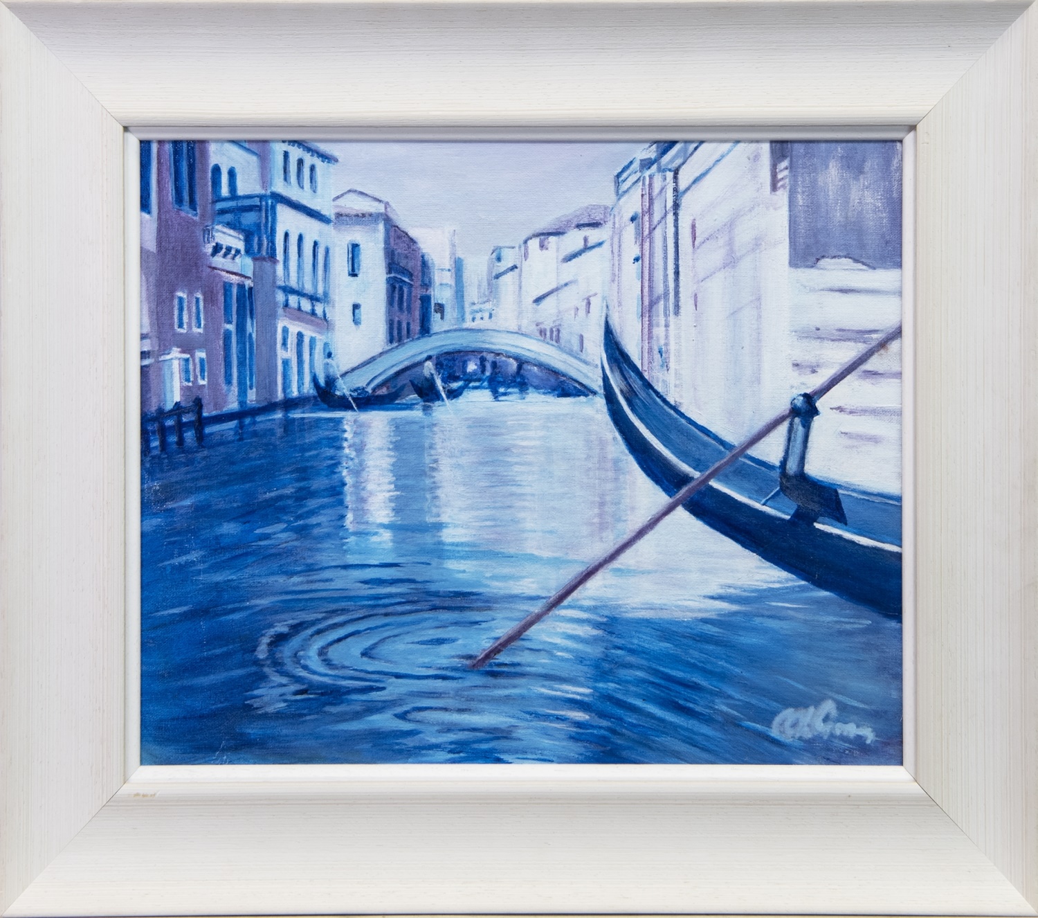 VENITIAN REFLECTIONS, AN ACRYLIC BY ALICK GRAY
