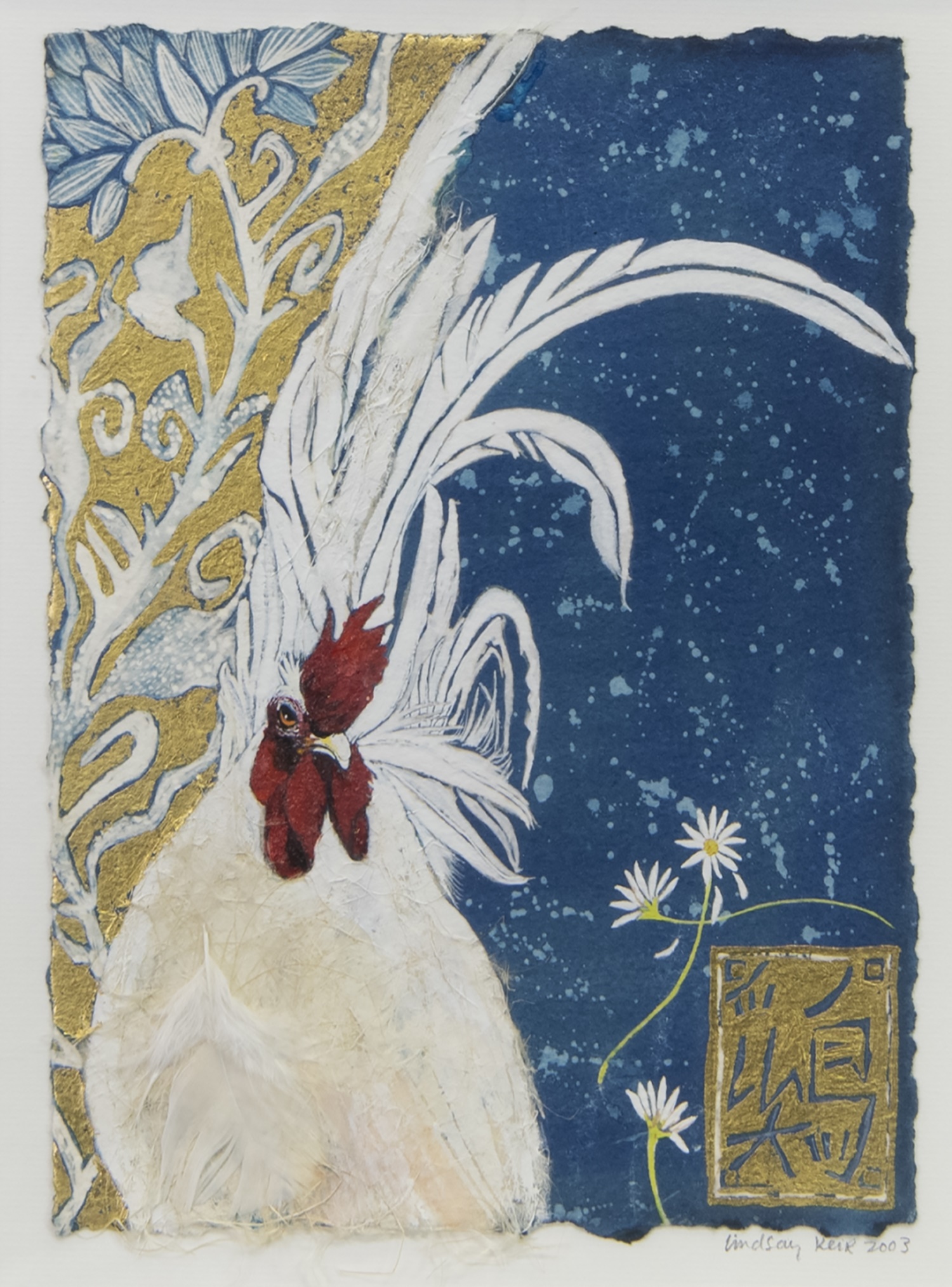 JAPANESE WHITE, A MIXED MEDIA AND GOLD LEAF BY LINDSAY J KEIR - Bild 2 aus 2