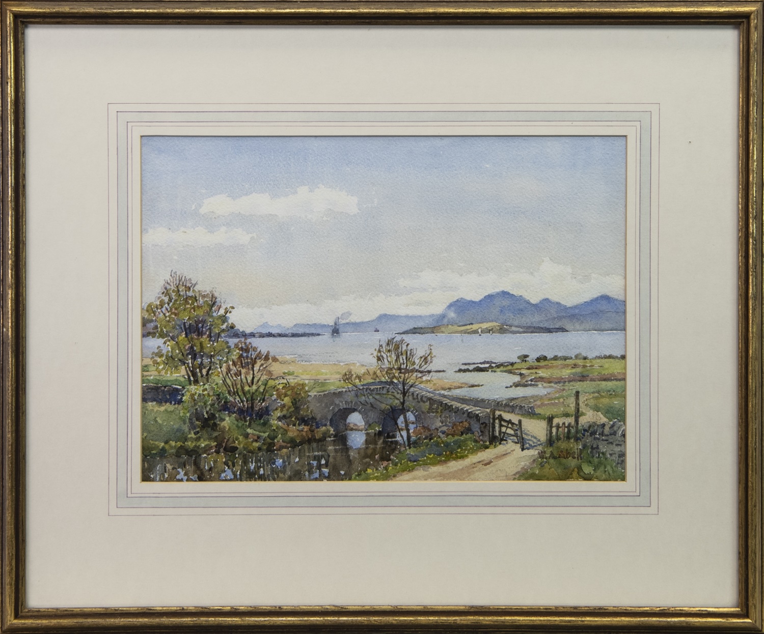 A PAIR OF WATERCOLOURS BY W A ABELL - Image 2 of 2