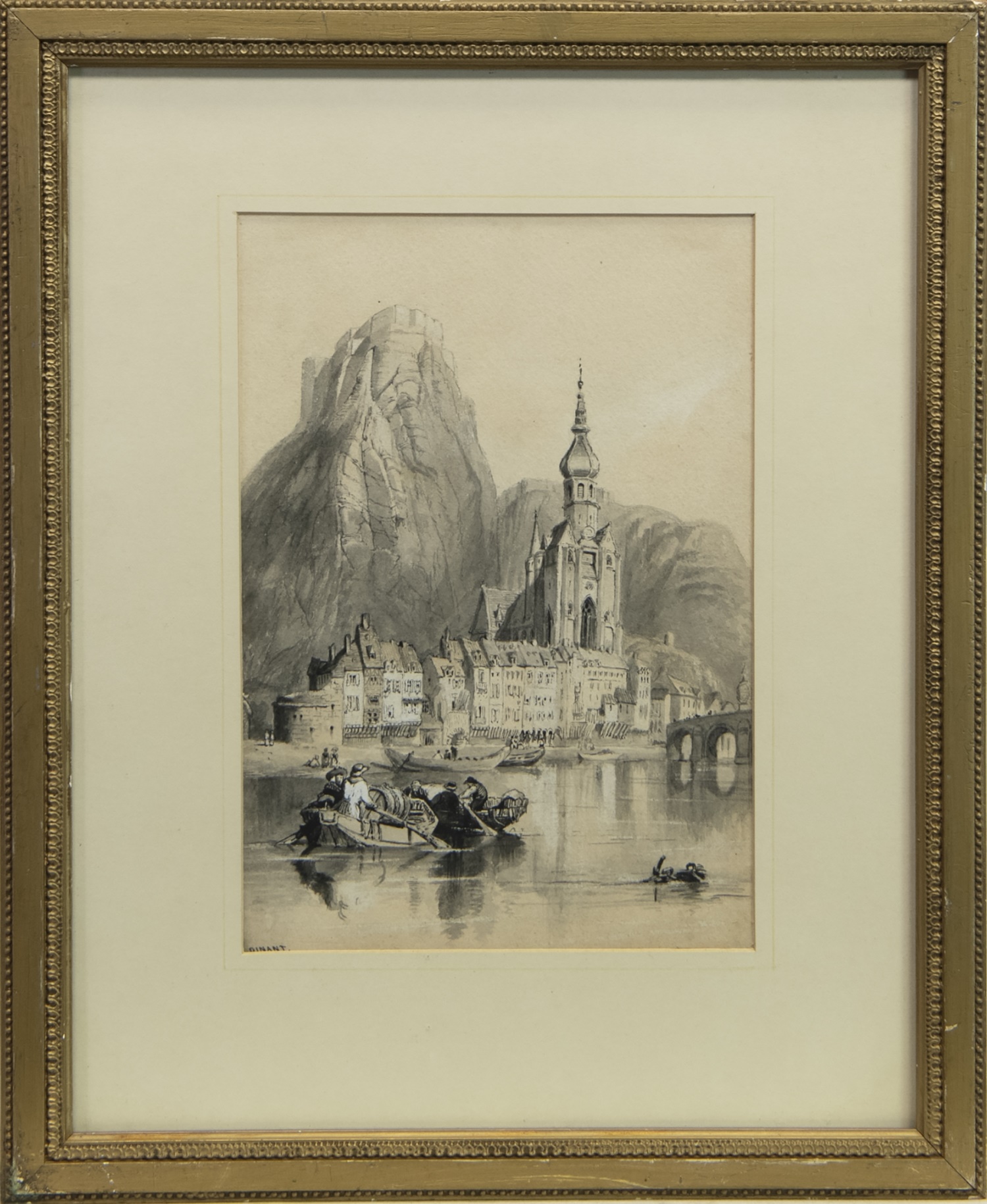 DINANT, A WATERCOLOUR ATTRIBUTED TO ADOLF ZIEGLER