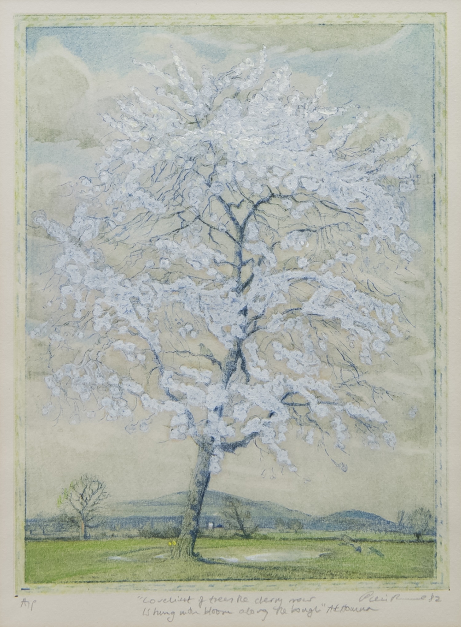 CHERRY BLOSSOMS, AN ARTISTS PROOF PRINT - Image 2 of 2