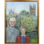 THE REV. AND MRS MICHAEL FREEMAN, AN OIL BY MARCIA WILSON